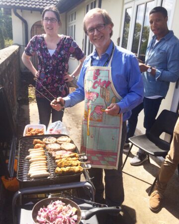 BBQ with staff and students